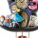 Relógio cuco de parede Alice no País das Maravilhas "Chapeleiro Louco"