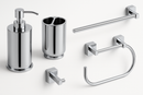 Conjunto 5 Acessórios Banheiro Chrome - Kit Completo